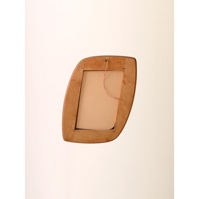 Vintage Scandinavian Free-Form Teak Mirror, 1960s For Sale - Image 4 of 5