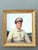 Baby Blue Vintage Original Portrait of Man in Uniform For Sale - Image 8 of 12