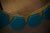 2000 - 2009 Art Deco Wall Mirror in Murano Blue Glass and Brass, 2000 For Sale - Image 5 of 11