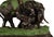 Antique Cast Bronze Elephant Hunt Scene With Lion Antonio Amorgasti Belgium 1925 For Sale - Image 12 of 15