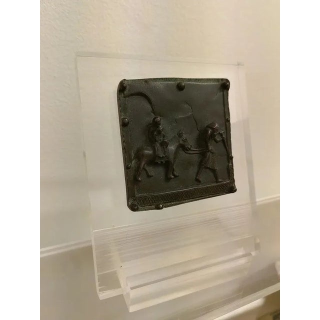 The Escape of the Holy Family to Egypt Bronze Sculpture, 1800s For Sale - Image 3 of 12