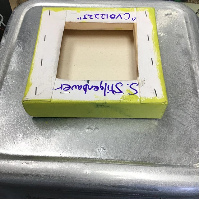 Contemporary “CV012223” Contemporary Abstract Coastal View Painting on Stretched Canvas For Sale - Image 3 of 3