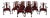 Set of 12 Henkel Harris Clawfoot Mahogany Dining Room Chairs For Sale