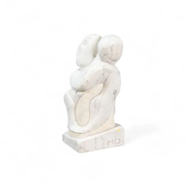 This monumental carrara marble sculpture is a powerful example of the work of italian artist mario orsogna, active in the...