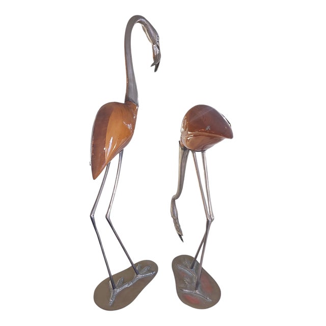 Vintage Pair of Herons Sculptures by De Stijl Firenze For Sale - Image 4 of 12