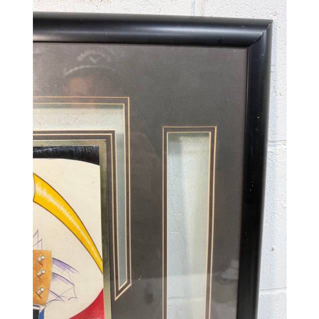 Original Juan Quevedo Pop Cubism Geometric Guitarist Music Mixed Media Painting For Sale - Image 15 of 18