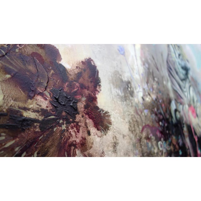 Mount Fortitude, Abstract Realism, Tiger with Bright Colors, Layered Texture, 2021 For Sale - Image 6 of 7