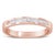 Contemporary 10K Rose Gold over .925 Sterling Silver 1/5 Cttw Diamond Channel-Set Stackable Band Ring (H-I Color, I1-I2 Clarity) - Size 7 1/4 For Sale - Image 3 of 6