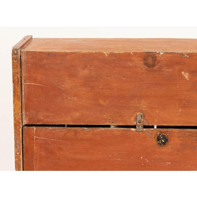 American Primitive Painted Pine Chest, 19th Century For Sale - Image 4 of 8