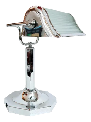 Art Deco Style Adjustable Bank Table Lamp, Taiwan, 1980s