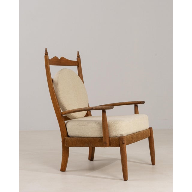 Cream 19th Century France Modern Cream Wood Armchair For Sale - Image 8 of 11