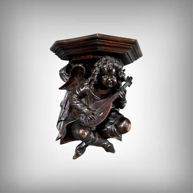 Renaissance Style Carved Walnut Wall Console, Late 19th Century For Sale - Image 14 of 14