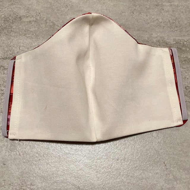 Hermes Bolduc Au Carre Silk Scarf reinvented into face mask. Original silk screen Hermes scarf design c.2007 by Cathy...