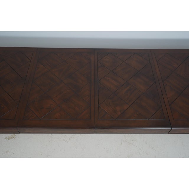 Baker Oak Dining Table With Two Leaves For Sale - Image 11 of 16