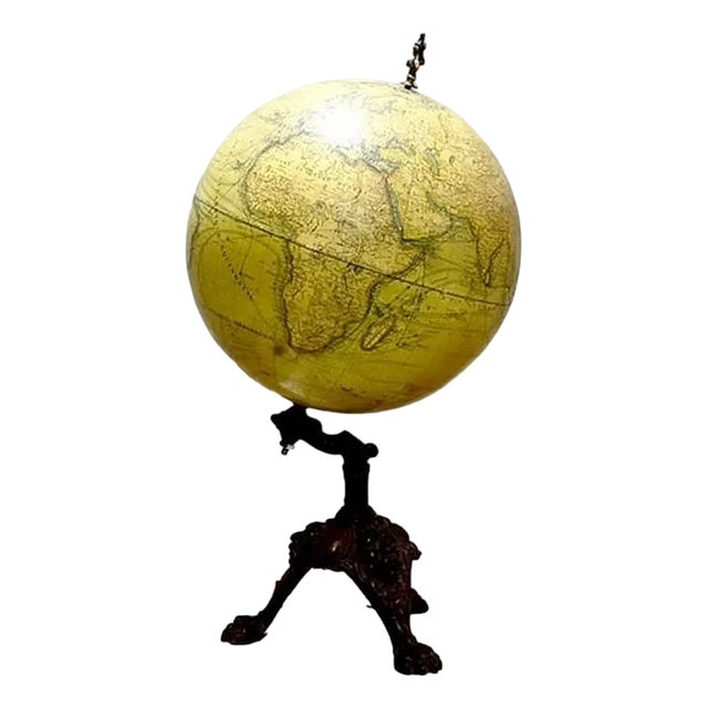 Vintage World Map Globe, 1920s For Sale