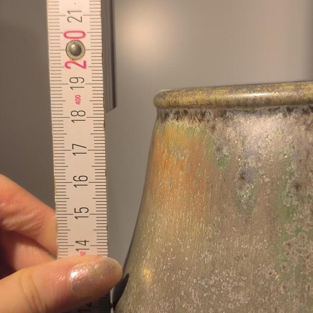 Vintage Art Deco Vase in Stoneware by Cris Agterberg & Roger Guerin, 1925 For Sale - Image 11 of 18