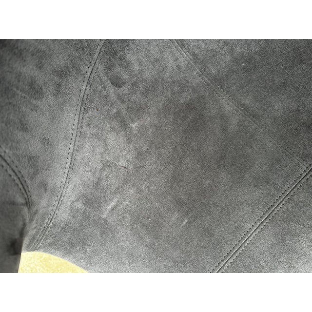 Ligne Rose Alster Alster Chair in Gray Suede For Sale - Image 10 of 10
