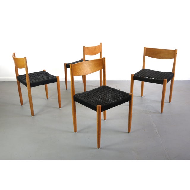 Wood Set of 4 Poul Volther for Frem Rojle Danish Modern Dining Chairs For Sale - Image 7 of 7