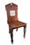 Traditional Late 19th-Century Victorian Aesthetic Movement Walnut Hall Chair With Inset Tazza Tile For Sale - Image 3 of 10