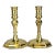 Vintage Solid Brass Candlestick Holders by Baldwin Usa - Set of 2 For Sale