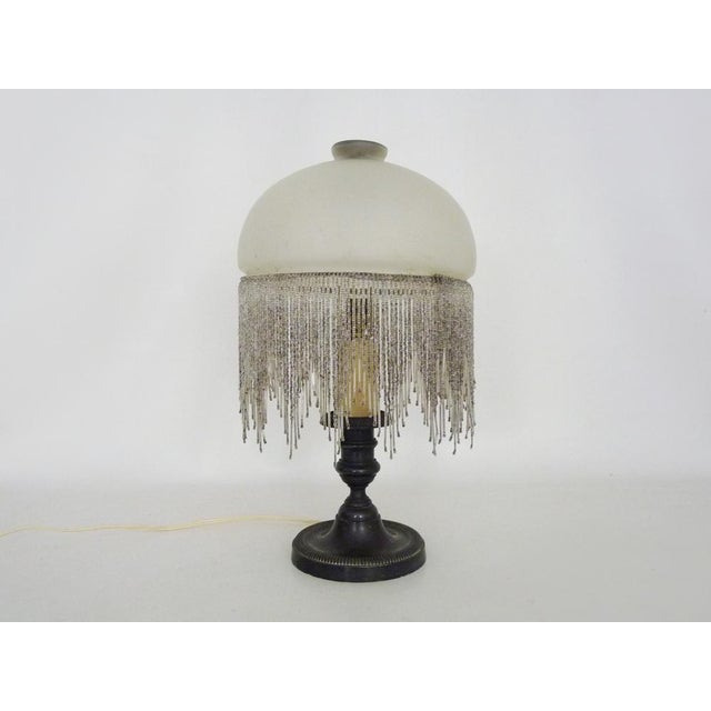 Table Lamp with Silver Metal Base, 1950s For Sale - Image 10 of 10