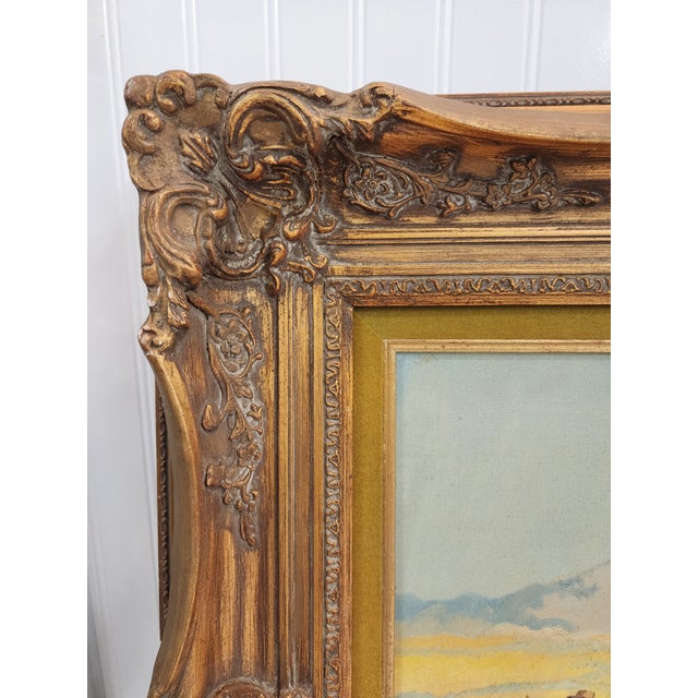 1960s Original Signed Western Painting by Listed Artist Konstantin Kutnetsov For Sale - Image 4 of 9