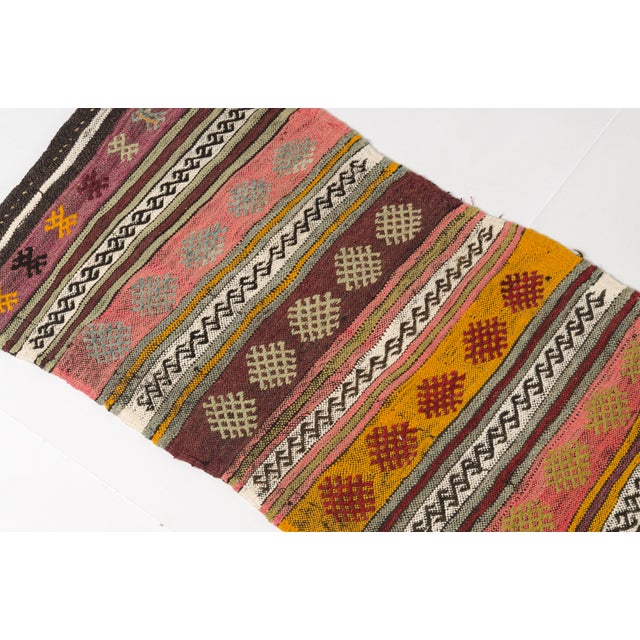 Kitchen Decor Vintage Kilim Runner For Sale - Image 6 of 10