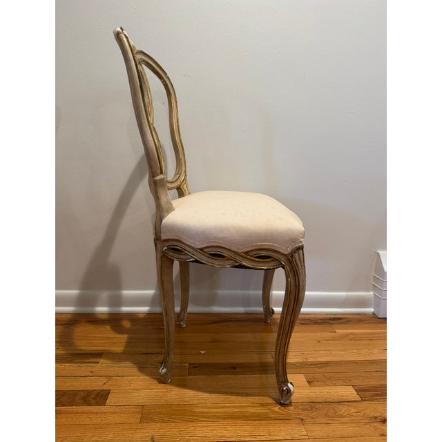 Antique Italian Louis XV Painted & Parcel-Gilt Dining Chairs, Set of 10 For Sale - Image 14 of 17
