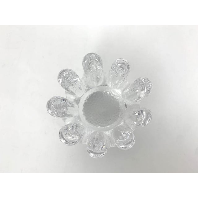 Glass Sunflower Glass Candleholder attributed to Göran Wärff for Kosta Boda, Sweden, 1970s For Sale - Image 7 of 10