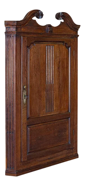 1780 Oak Georgian Corner Cabinet