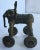 Folk Art 1970s Brass Elephant on Wheels Figurine - For Sale - Image 3 of 8