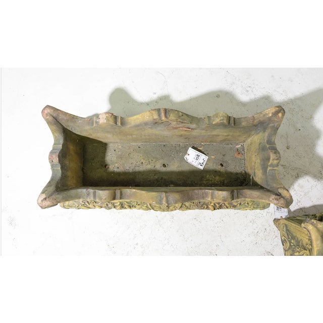 Early 20th Century French Cast Stone Planters, A Pair For Sale In Charlotte - Image 6 of 6