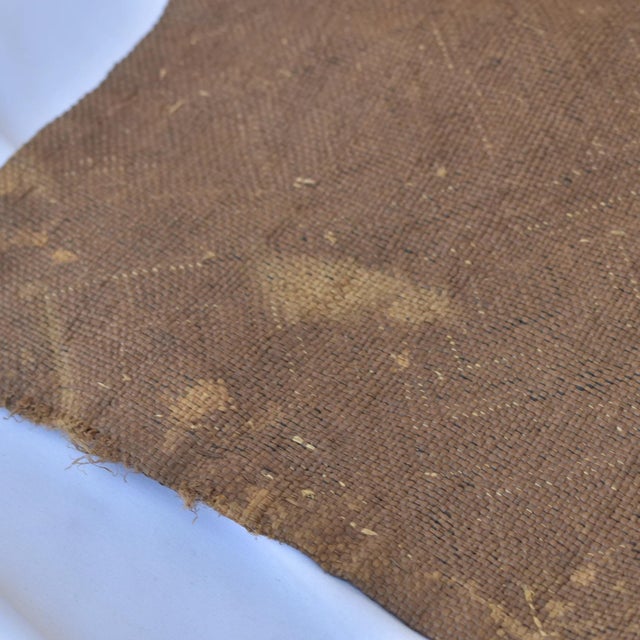 African Early 20th Century Kuba Double Square Raffia Textile 44.5x22Inch For Sale - Image 3 of 8