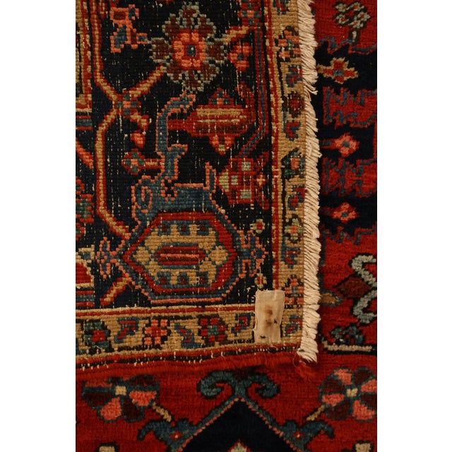 Vintage Heriz Hand Tied Persian Rug 90'" X 123" For Sale - Image 17 of 18