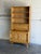 Danish Oak Hutch Display Cabinet With Drop-Front Secretary Desk Mid-Century Modern 1970s For Sale - Image 9 of 12