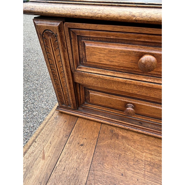 French Oak Antique Writing Desk For Sale - Image 16 of 18