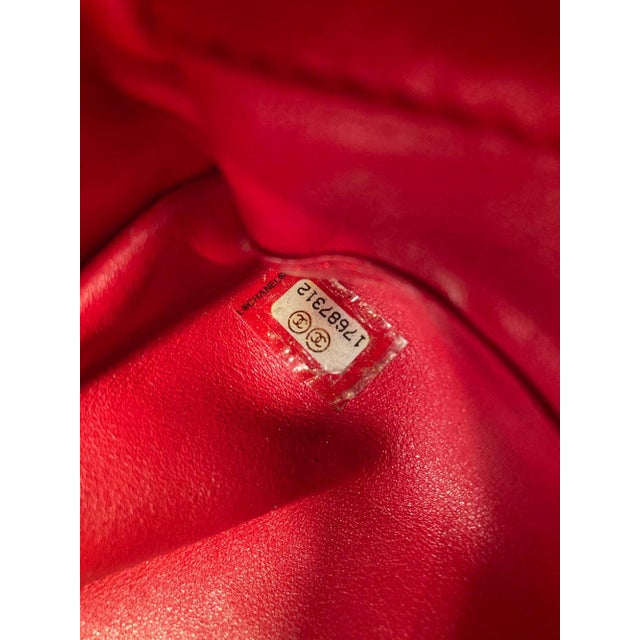 Chanel Red Wicker Classic Flap Handbag | Chairish