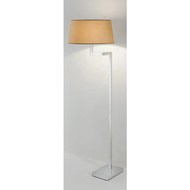 Art Deco Polished Chrome Swing Chrome Floor Light For Sale - Image 3 of 4