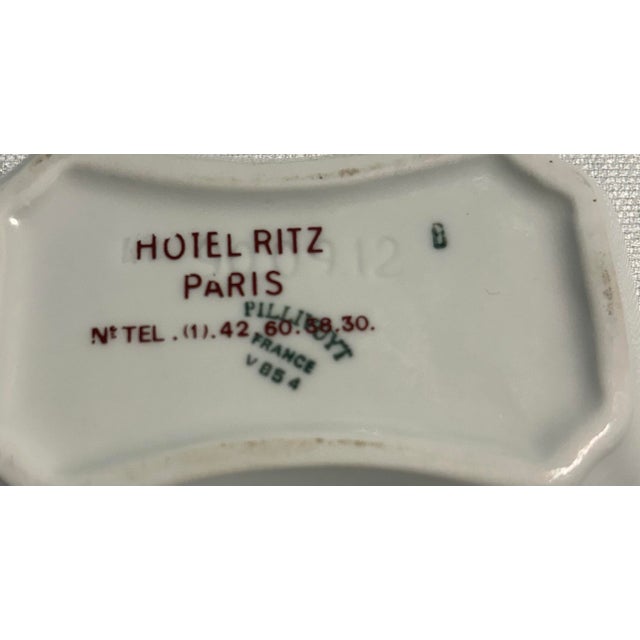 MCM French 5-Star Luxury Ritz Paris Hotel White Milk Glass Ashtray Catchall Trinket Soap Dish For Sale - Image 11 of 11
