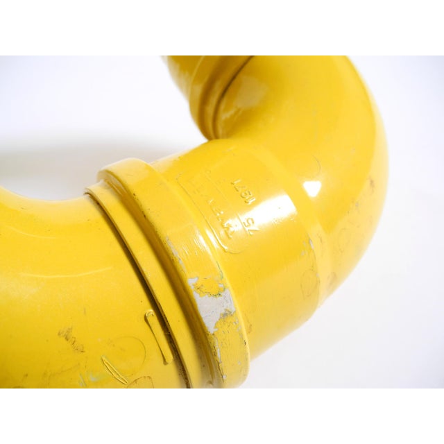 Pop Art Yellow Table Lamp with Plastic Tubing by Wavin, 1970s For Sale - Image 14 of 18