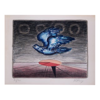 Franz Priking, Bluebird, Lithograph For Sale