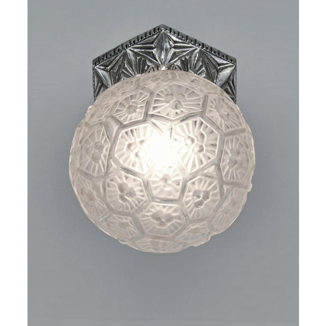French Art Deco Flush Mount by Gauthier & Hubens 1930 France For Sale - Image 4 of 12