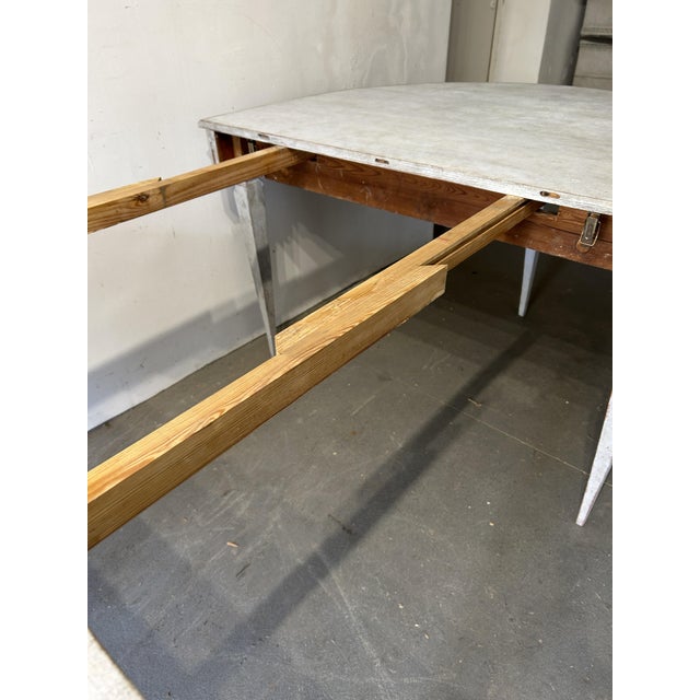 Blue Mid 19th Century Gustavian Style Dining Table For Sale - Image 8 of 8