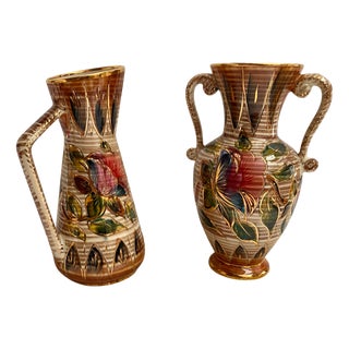 Hand-Painted Ceramic Vases from H. Bequet, Belgium, 1960s, Set 2 For Sale