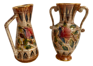 Hand-Painted Ceramic Vases from H. Bequet, Belgium, 1960s, Set 2