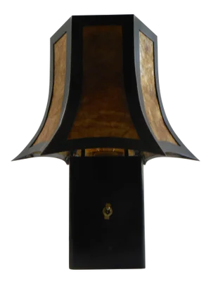 Pagoda Blackened Steel Table Lamp