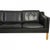 2213 Three-Seater Sofa in Black Leather by Børge Mogensen, 2000s For Sale - Image 12 of 18
