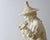 Off-white Italian Glazed Terracotta Chinoiserie Monumental Figures on Pedestals For Sale - Image 8 of 16