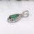 1ct Green Tourmaline Pendant with Earth Mined Diamonds in Solid 14K Gold Pear 11x5 For Sale - Image 4 of 10