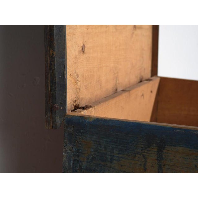 Indigo Blue Antique Bridal Trunk, 1850s For Sale - Image 12 of 18